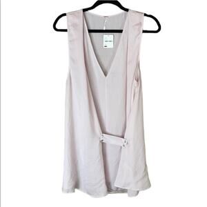 Free People Sleeveless Tunic Mini Dress Pale Pink Asymmetrical Size XS NWT